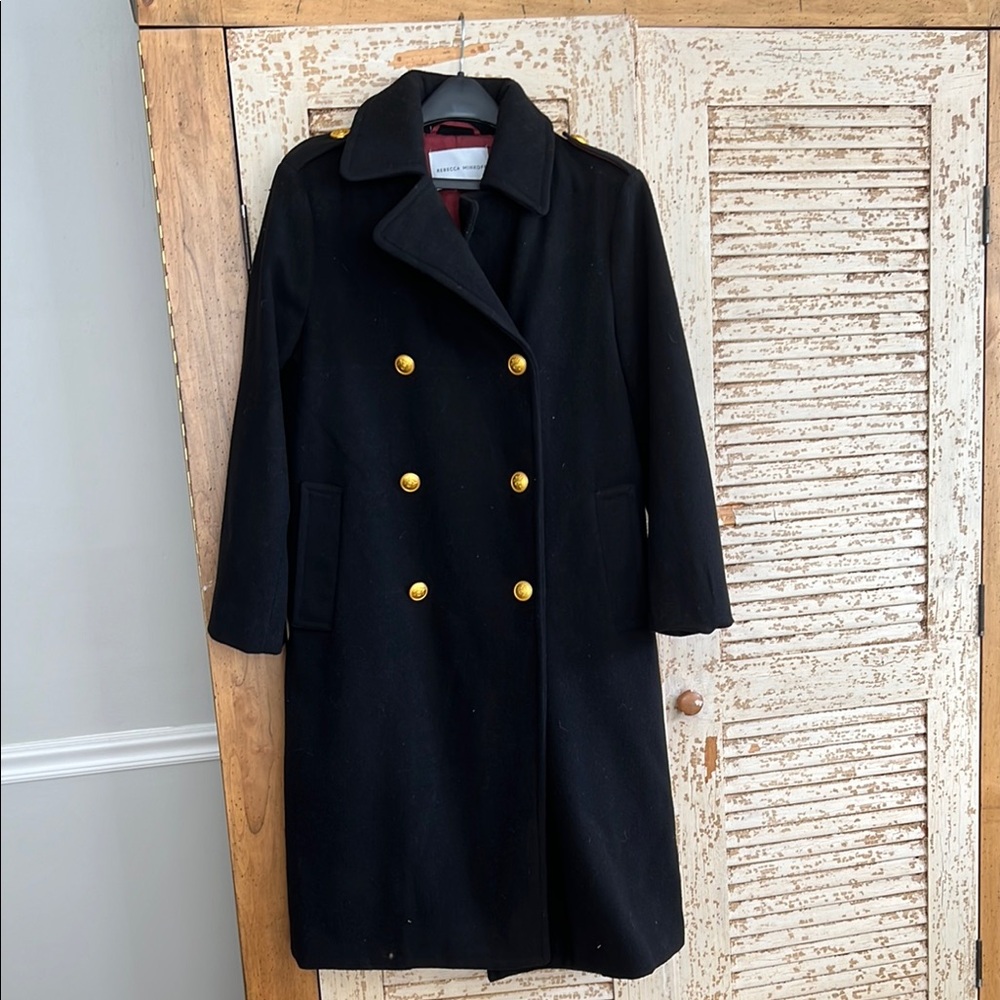 Rebecca Minkoff Black Double-Breasted Coat